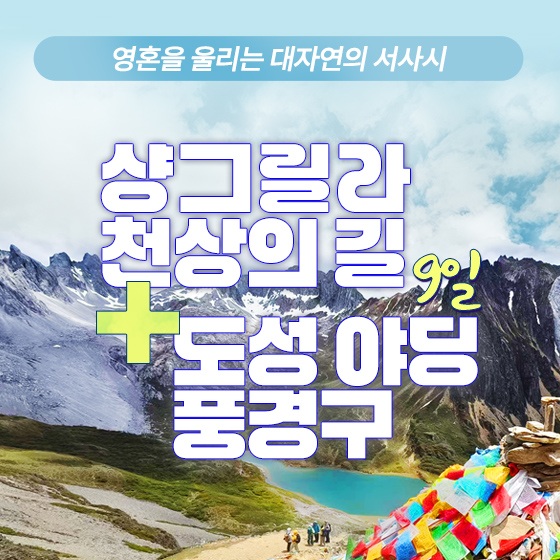 샹그릴라 천상의 길 + 도성 야딩 풍경구 9일